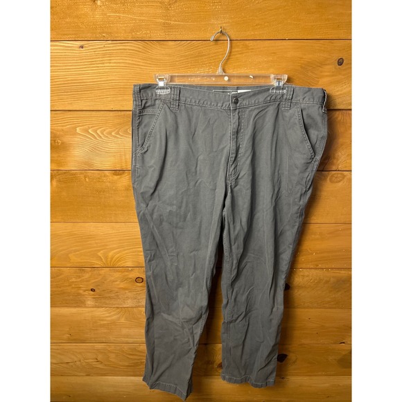 Carhartt Rugged Flex‎ Relaxed Fit Canvas Work Pants Mens 42x32 Gray - Picture 1 of 8